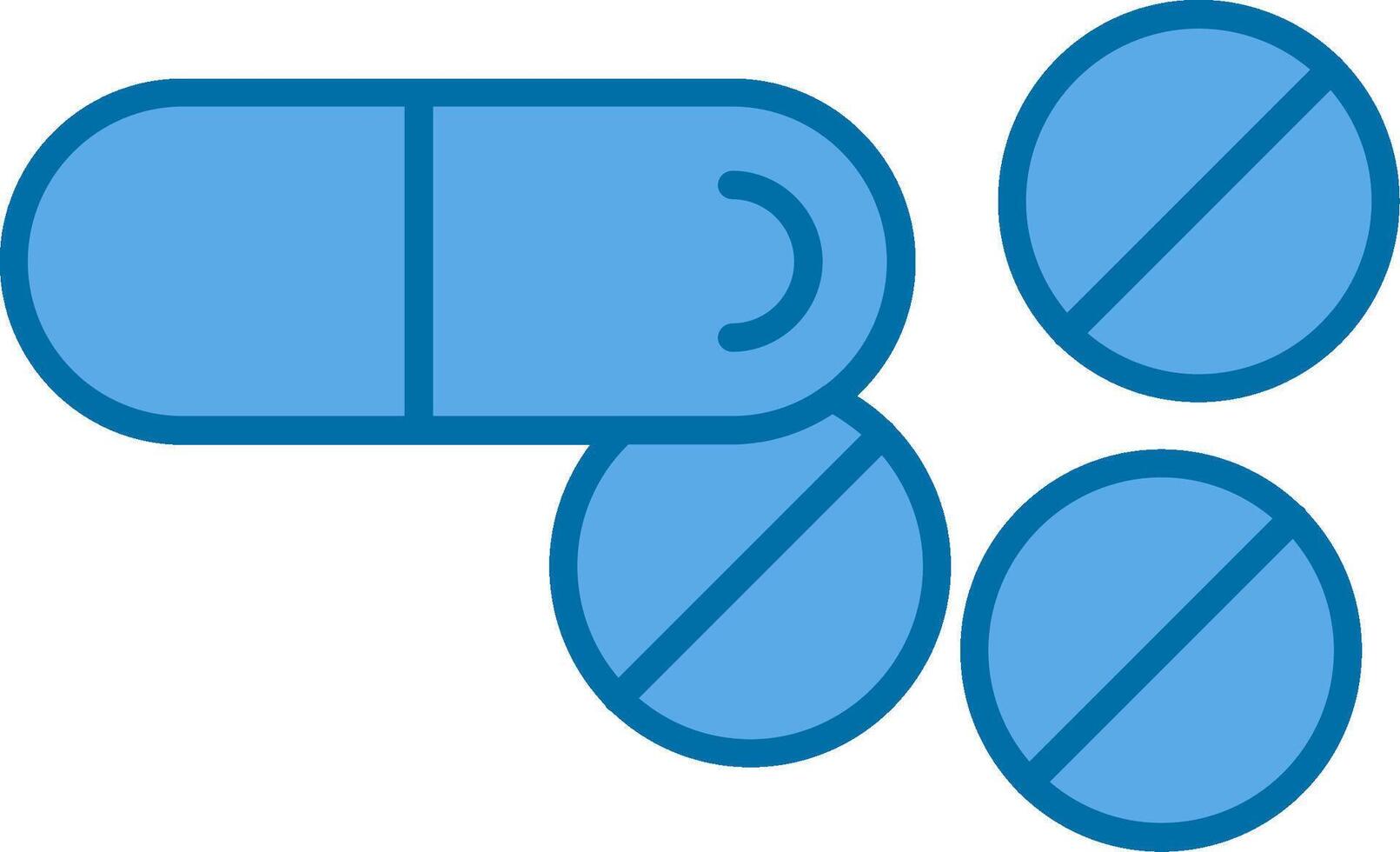 Tablets Filled Blue  Icon vector
