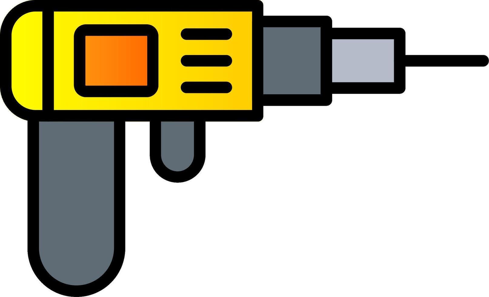 Drilling Machine Line Filled Gradient  Icon vector