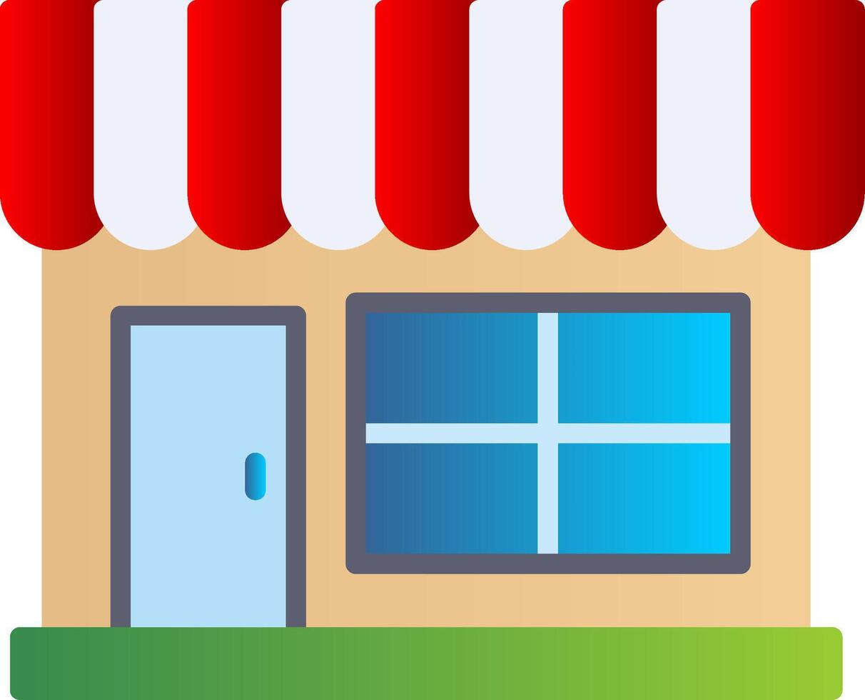 Grocery Store Flat Gradient  Icon vector