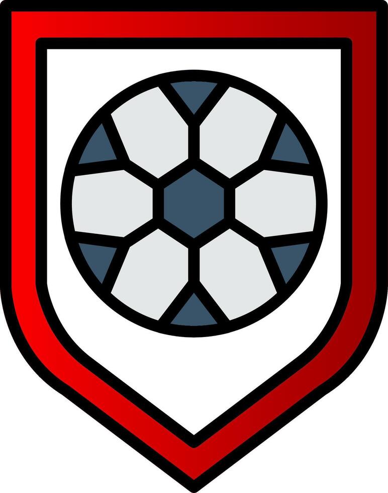 fútbol americano Insignia línea lleno degradado icono vector