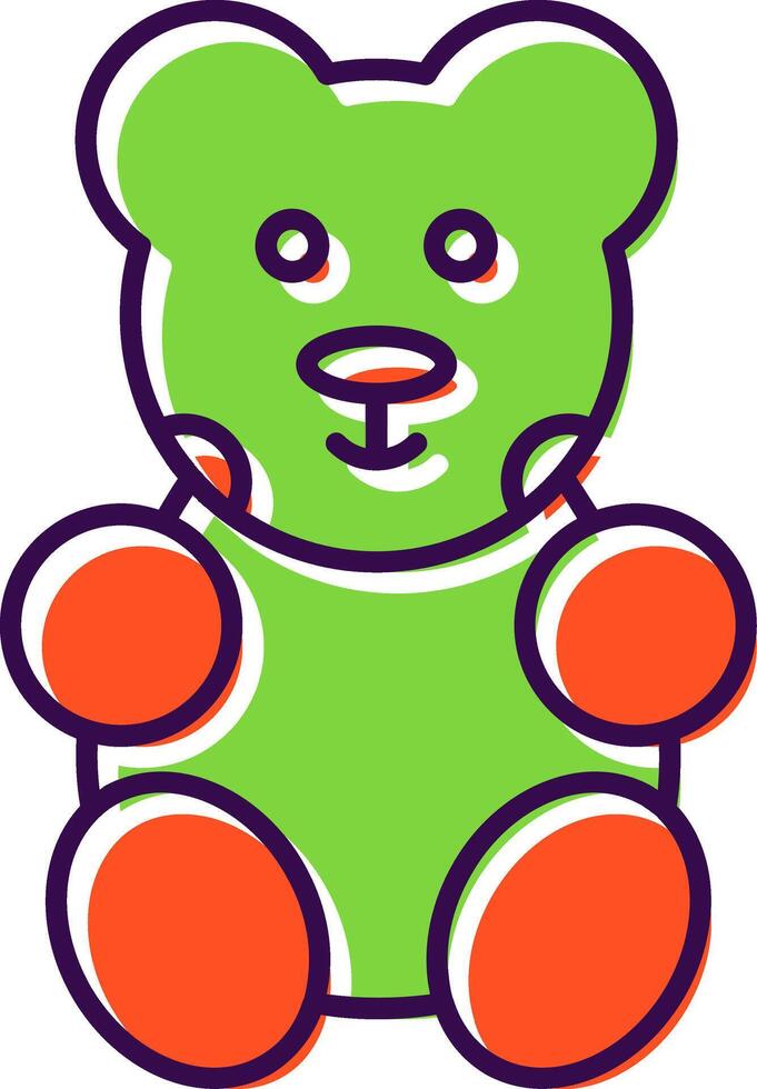 Bear Filled  Icon vector