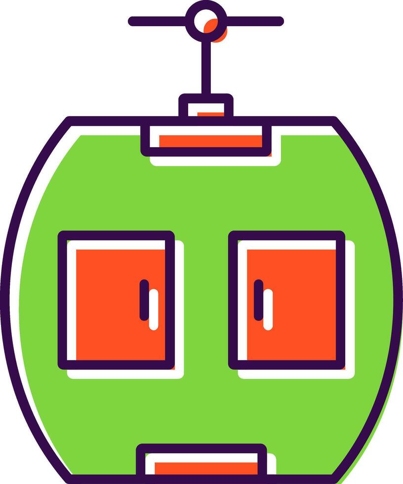 Gondola Filled  Icon vector
