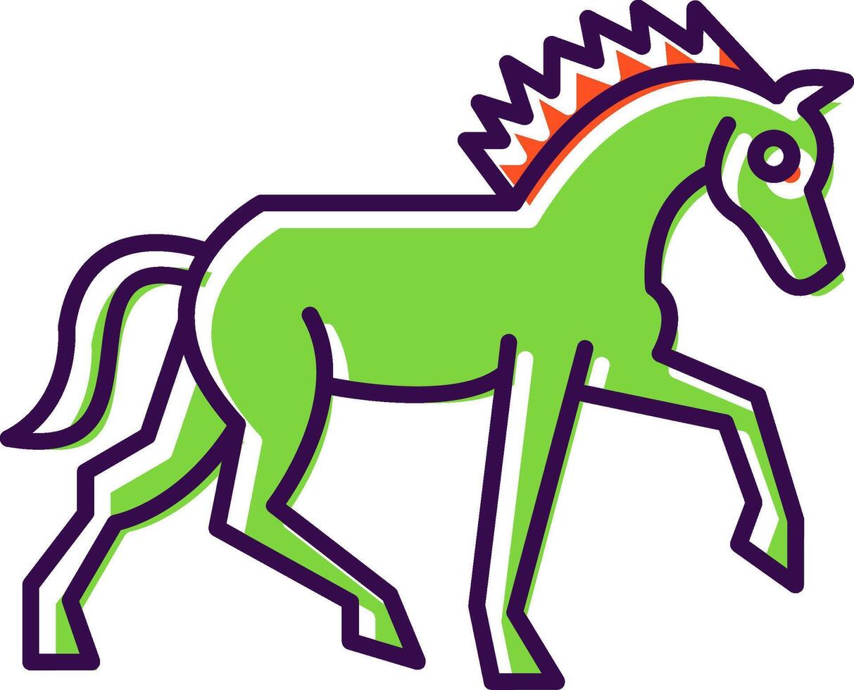 Horse Filled  Icon vector