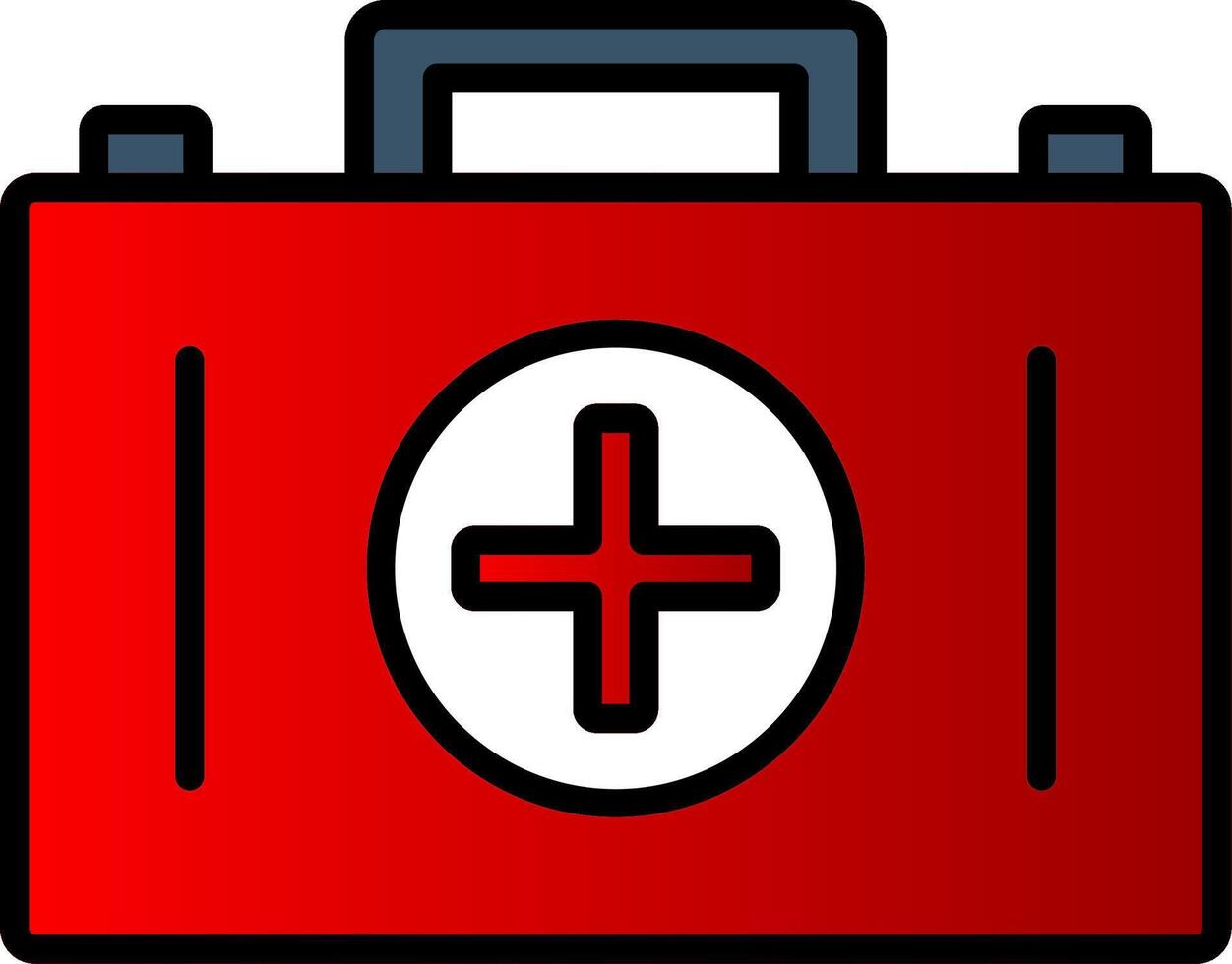 Medical Kit Line Filled Gradient  Icon vector