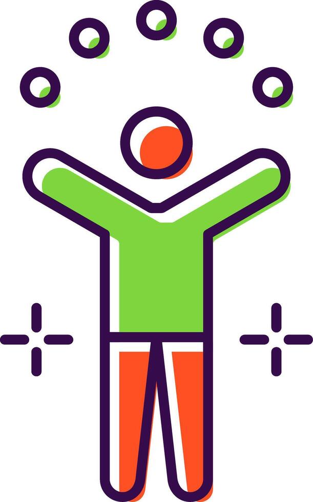 Juggling Ball Filled  Icon vector