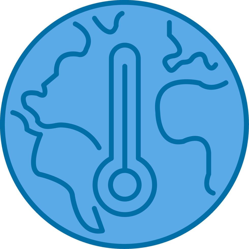 clima cambio lleno azul icono vector