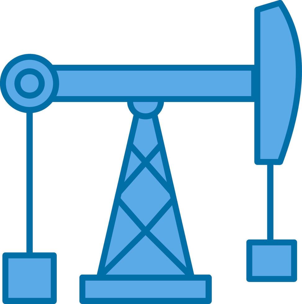 Fossil Fuel Filled Blue  Icon vector