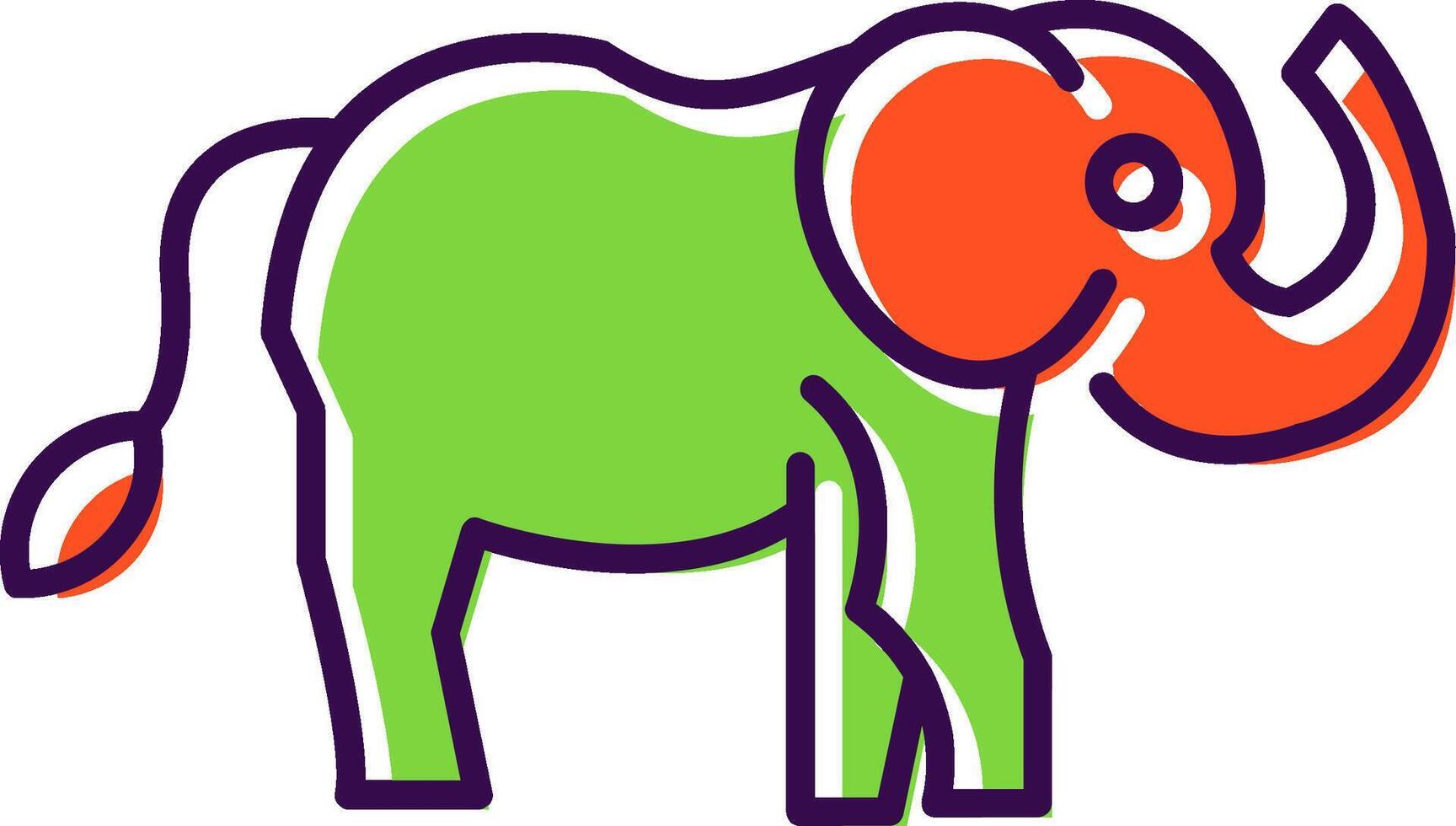 elefante lleno icono vector