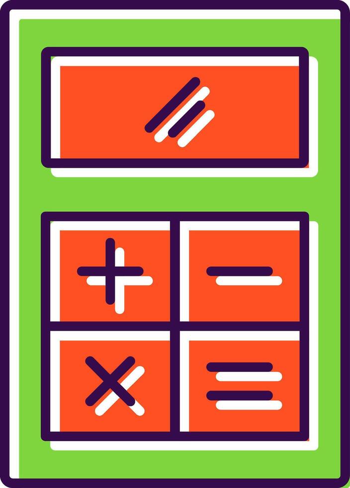 Calculation Filled  Icon vector