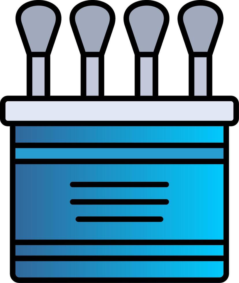 Cotton Swab Line Filled Gradient  Icon vector