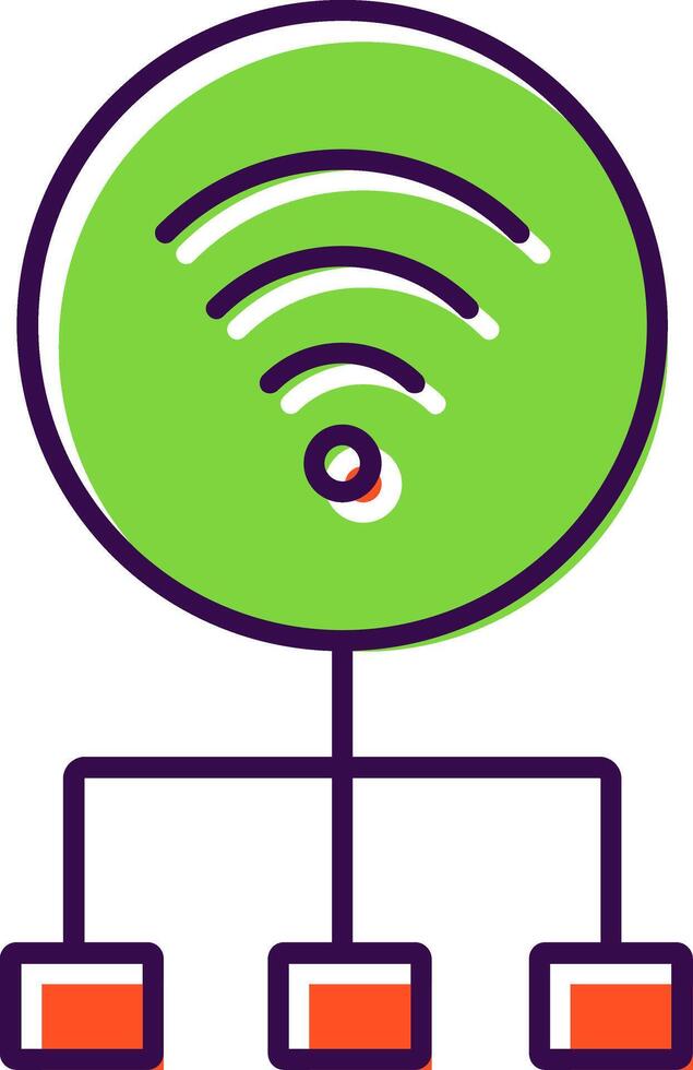 Network Filled  Icon vector