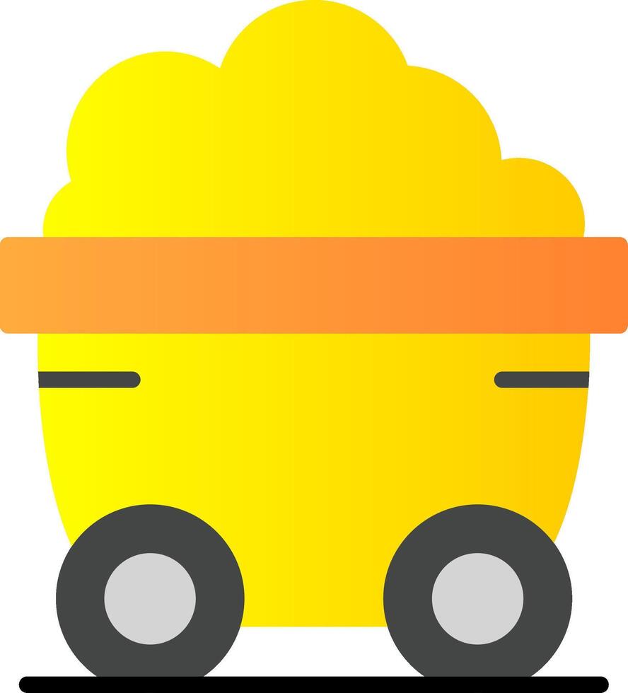 Wagon Flat Gradient  Icon vector