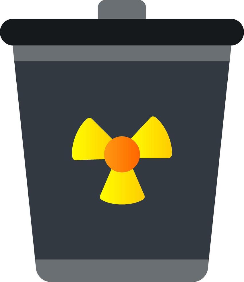 tóxico residuos plano degradado icono vector