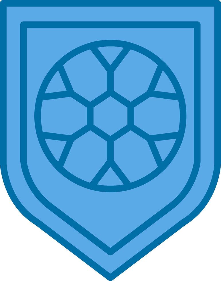 fútbol americano Insignia lleno azul icono vector