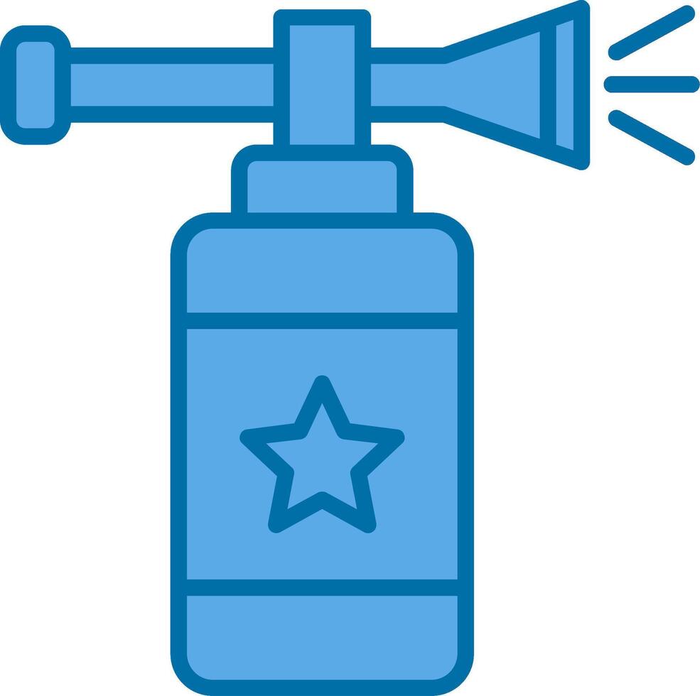 Air Horn Filled Blue  Icon vector