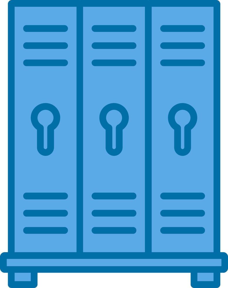 Lockers Filled Blue  Icon vector