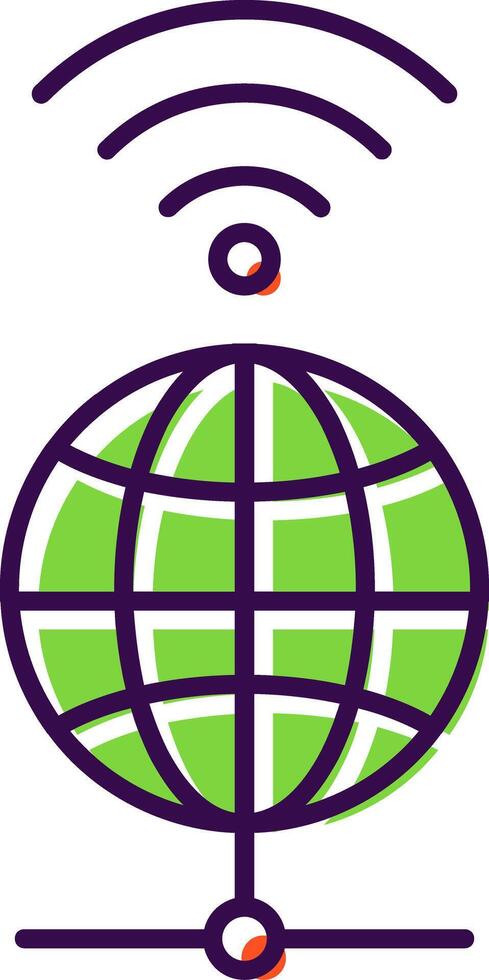 Global Filled  Icon vector