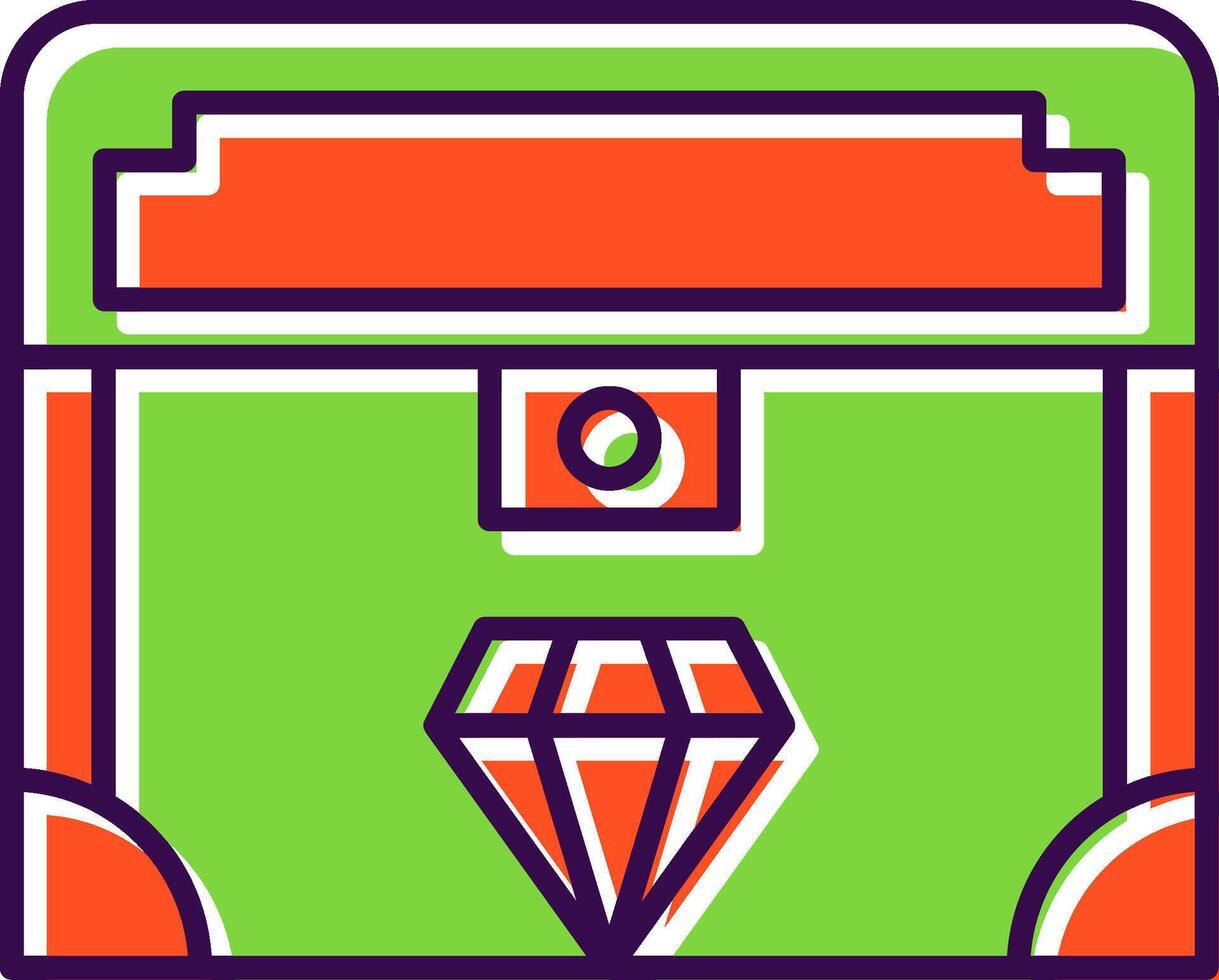 Valuable Filled  Icon vector