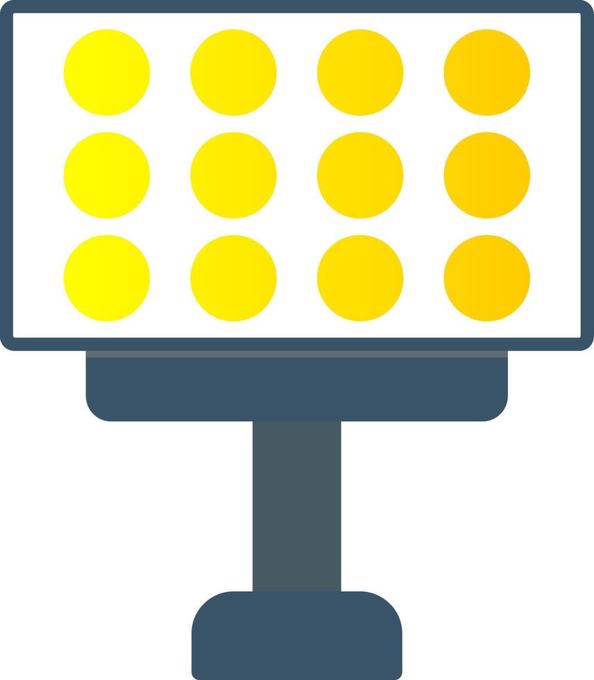 Stadium Lights Flat Gradient  Icon vector