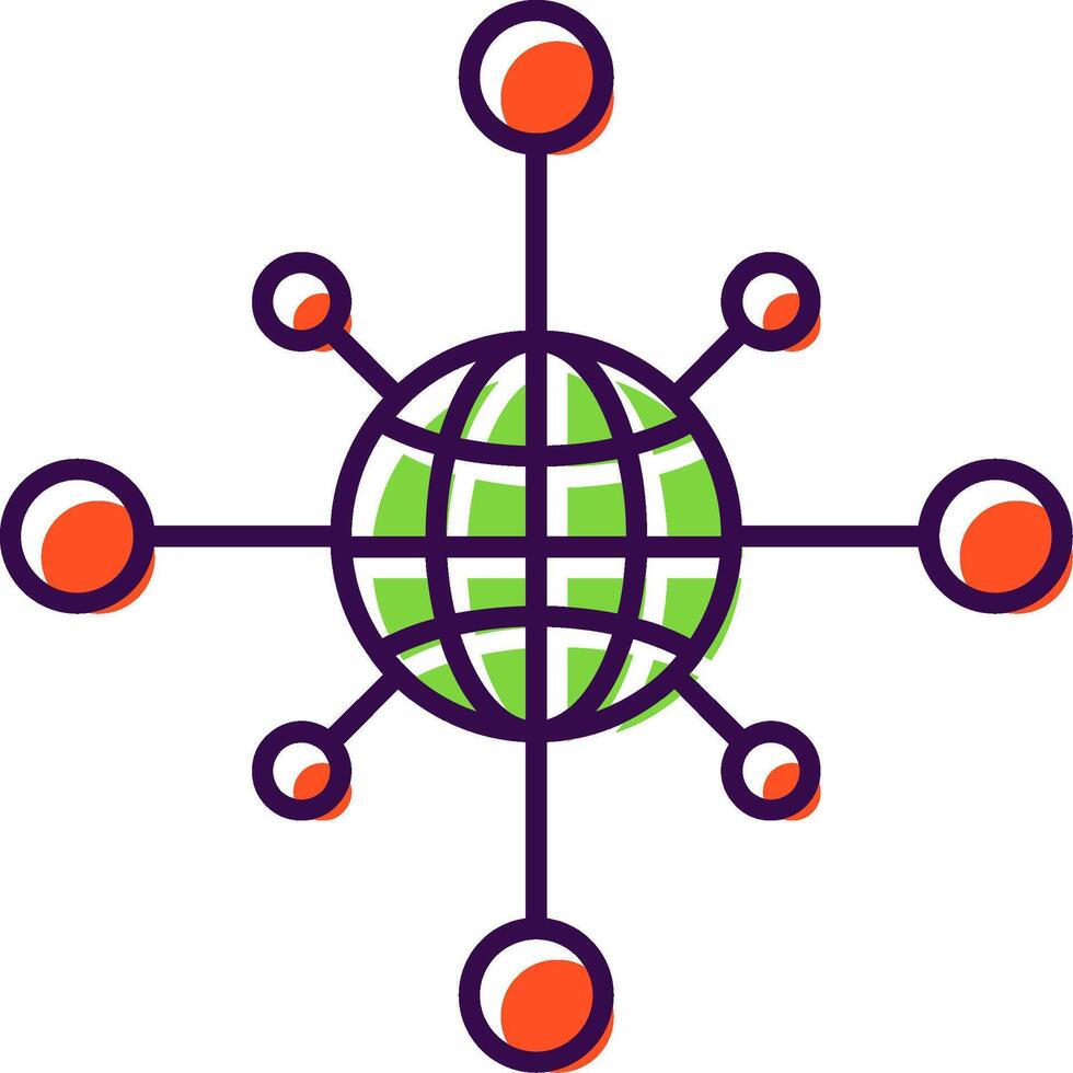 Networking Filled  Icon vector