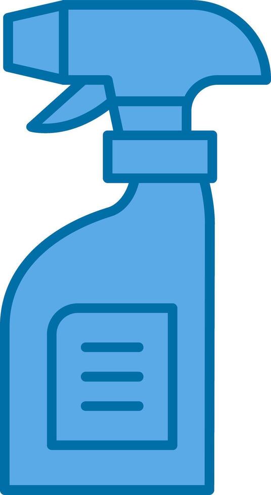 Cleaning Spray Filled Blue  Icon vector