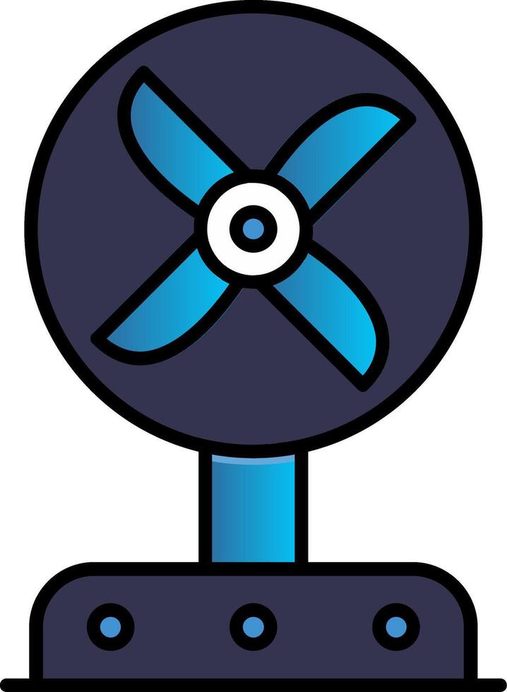 Fan Line Filled Gradient  Icon vector