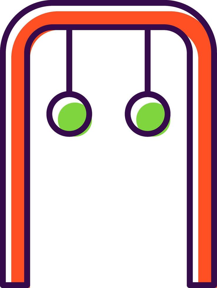 Gymnastic Rings Filled  Icon vector