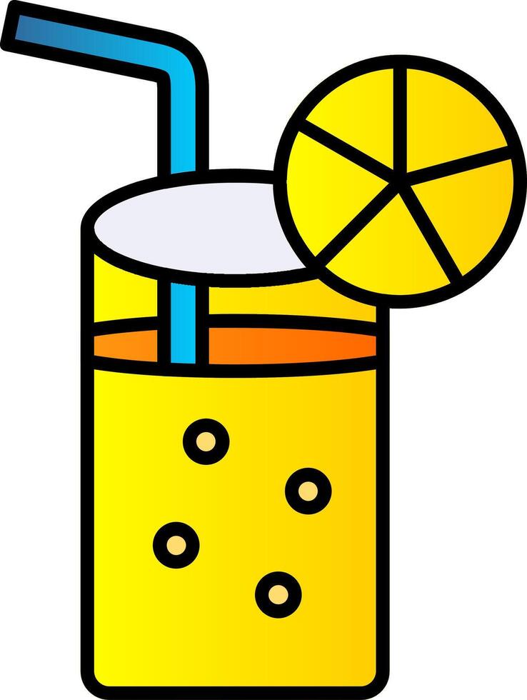 Lemonade Line Filled Gradient  Icon vector