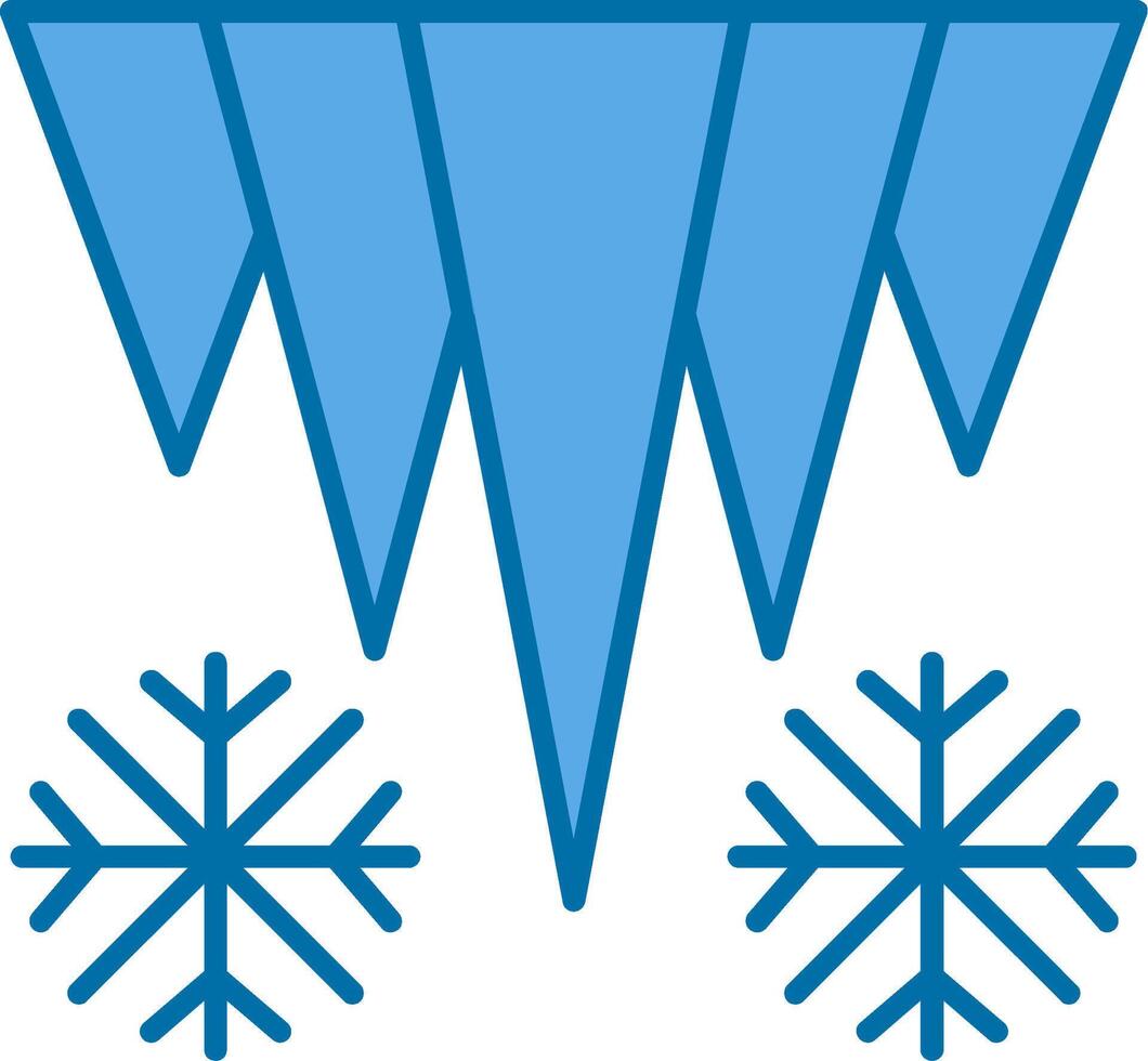 Icicle Filled Blue  Icon vector