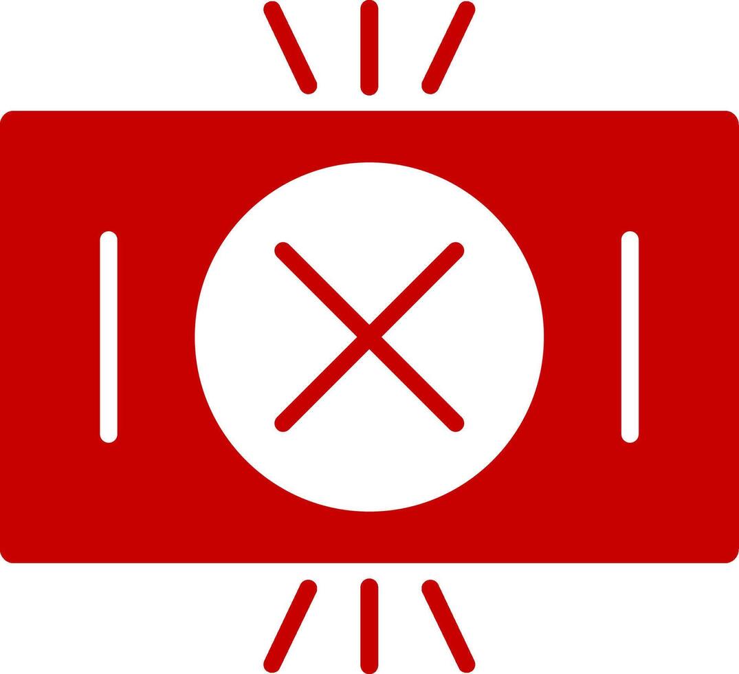 Red Card Flat Gradient  Icon vector