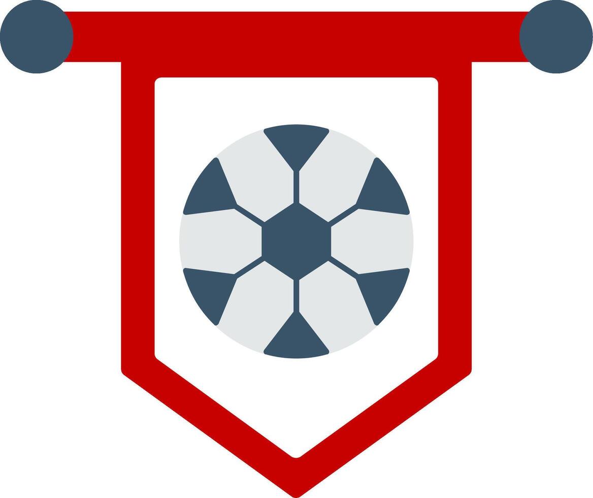 Football Banner Flat Gradient  Icon vector