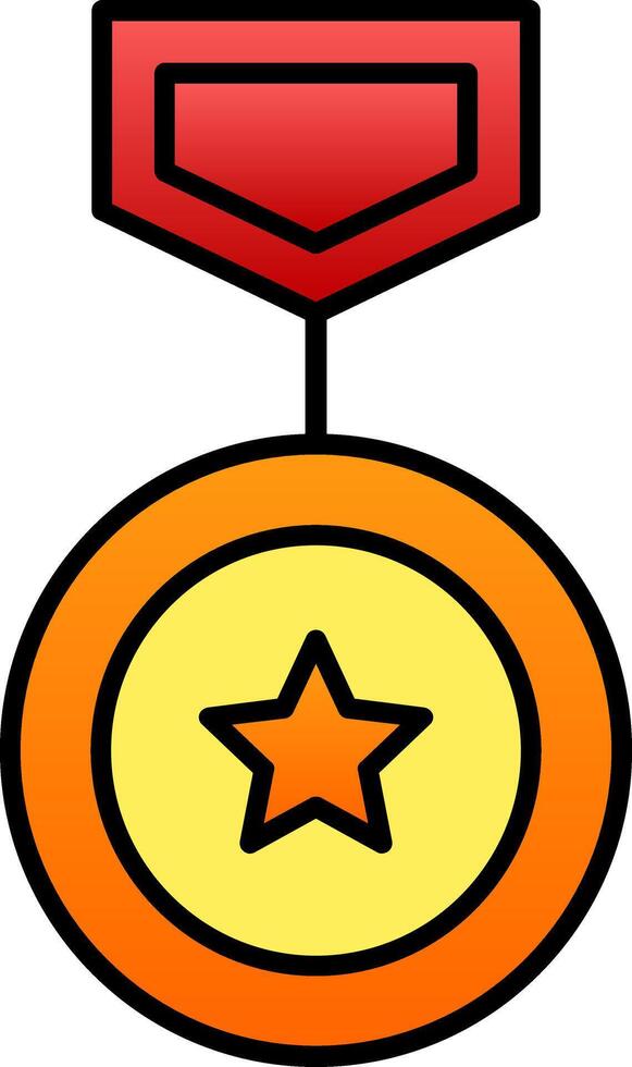 Winning Line Filled Gradient  Icon vector