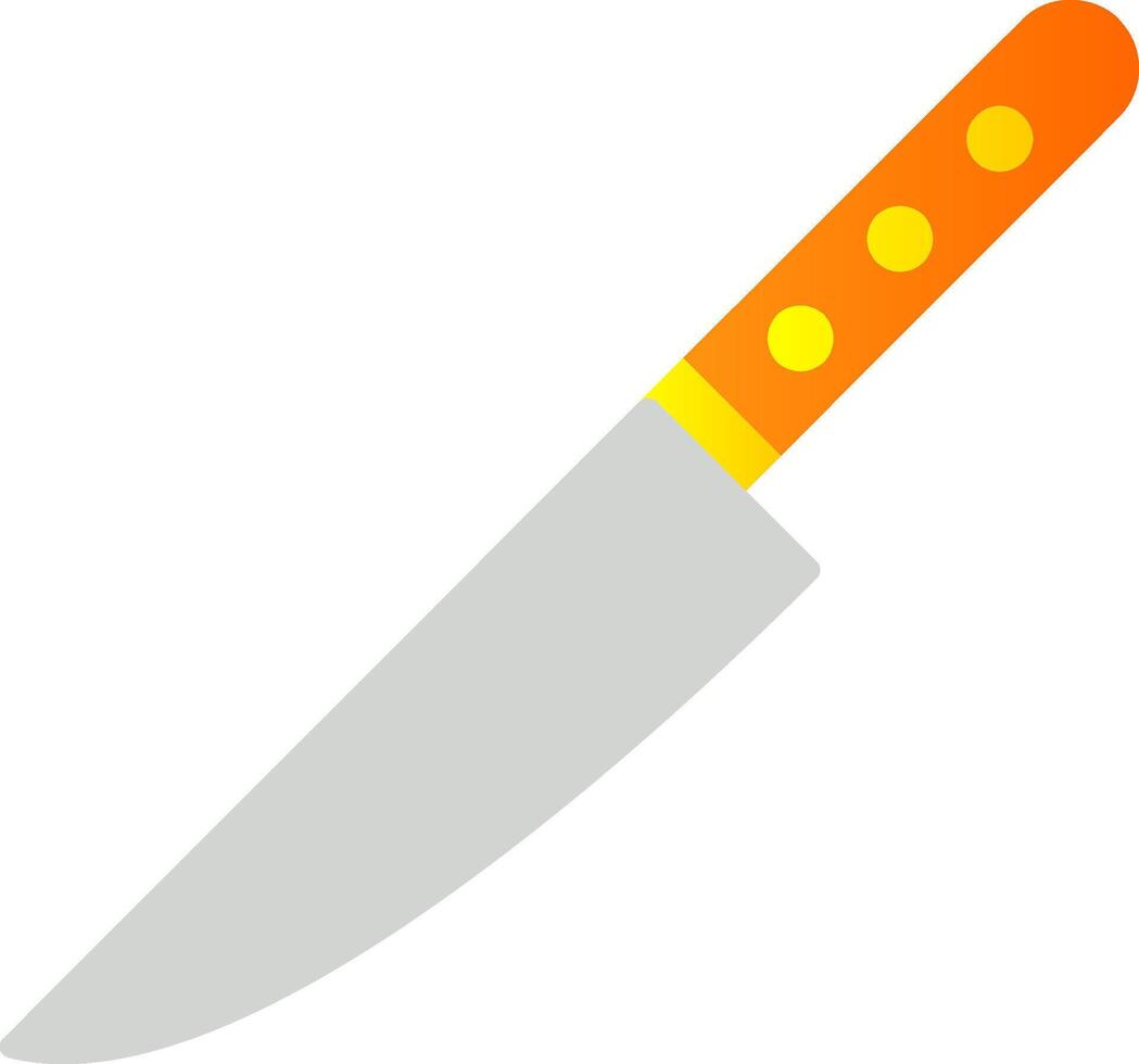 cuchillo plano degradado icono vector