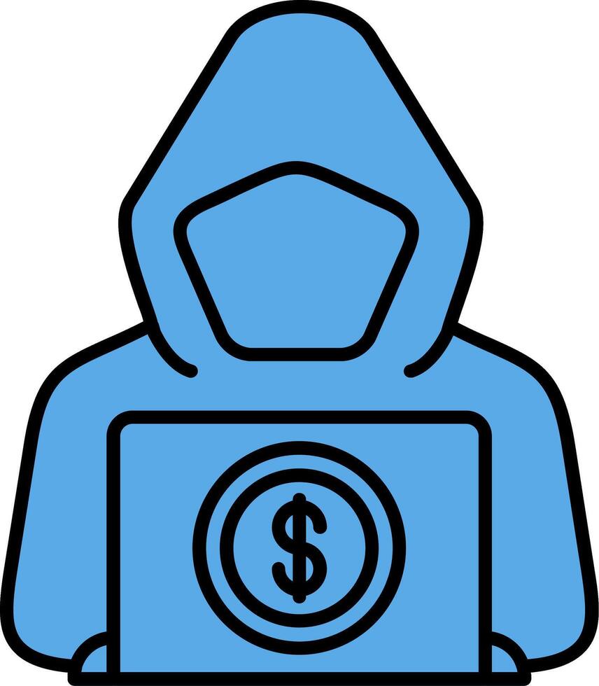 Money Laundering Filled Blue  Icon vector