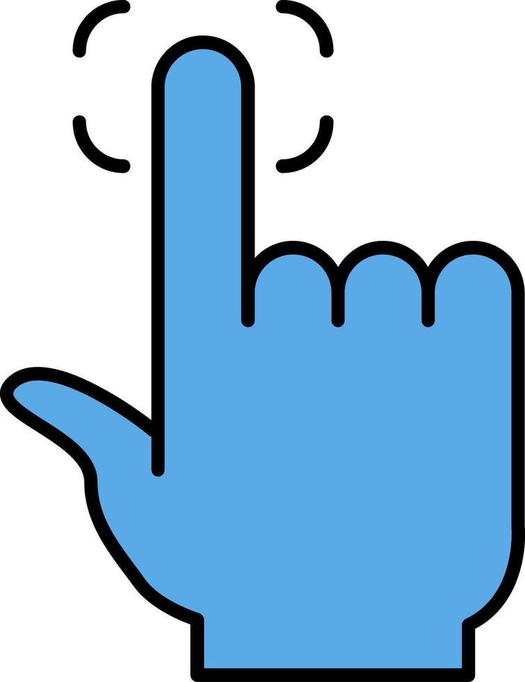 Finger Print Filled Blue  Icon vector