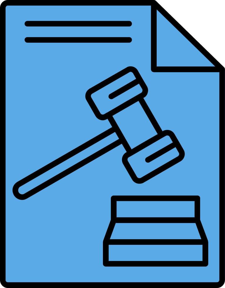 Law Filled Blue  Icon vector