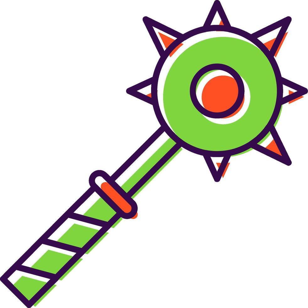 Mace Filled  Icon vector