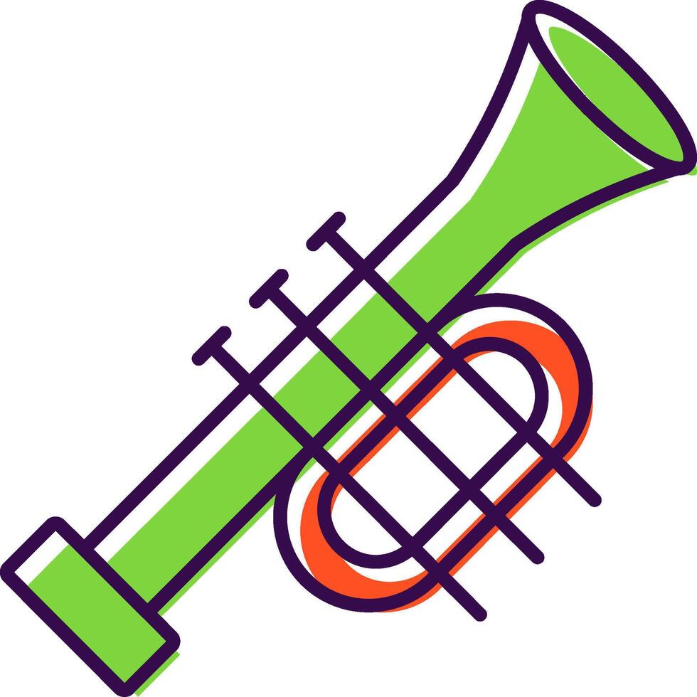 Trumpet Filled  Icon vector