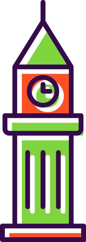 torre lleno icono vector