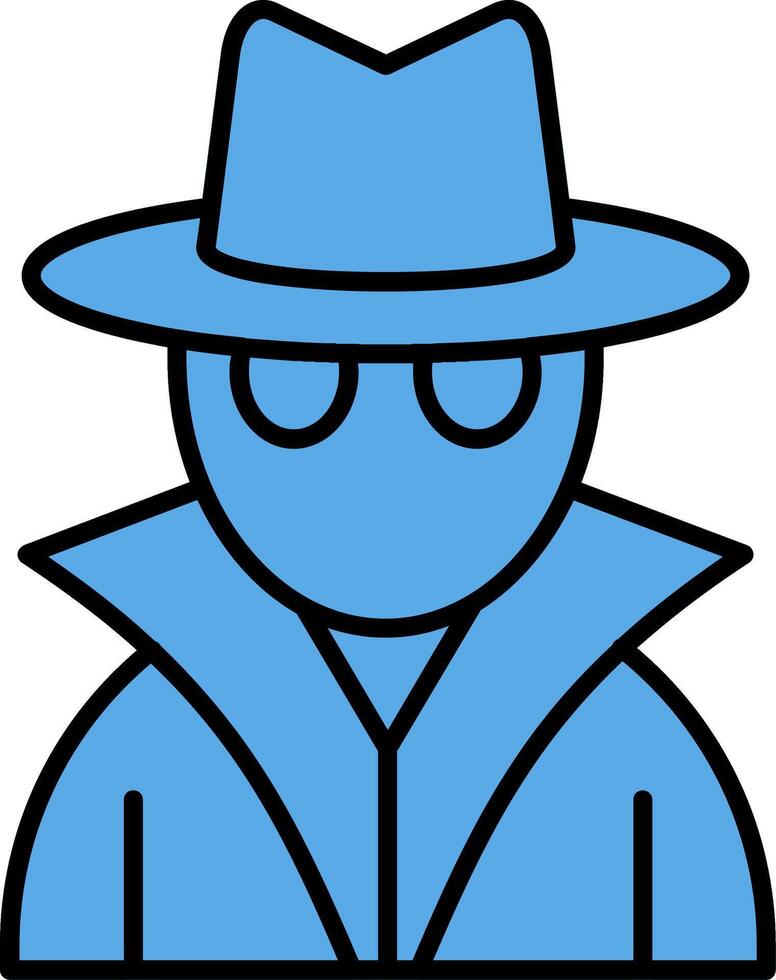 Criminal Filled Blue  Icon vector