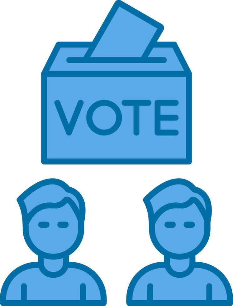 Voters Filled Blue  Icon vector