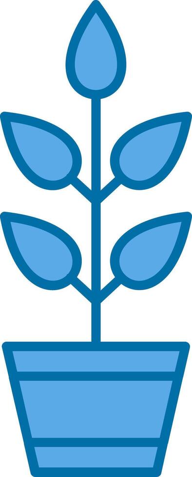 Plant Filled Blue  Icon vector