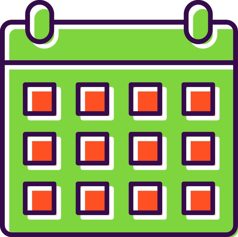 calendario lleno icono vector