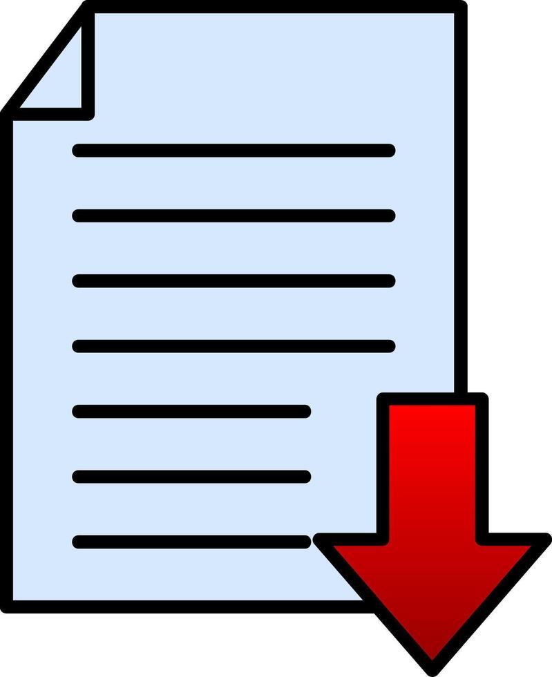 Export File Line Filled Gradient  Icon vector