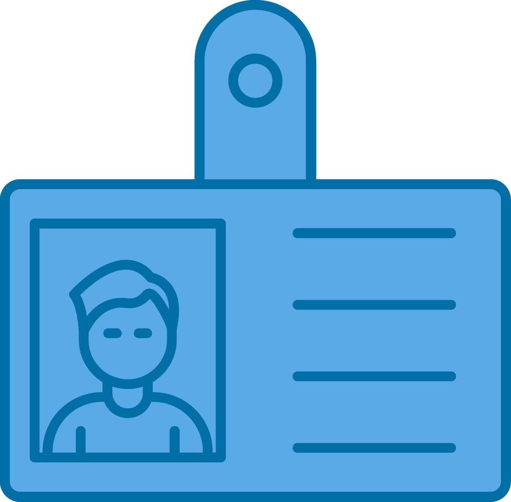 Id Filled Blue  Icon vector