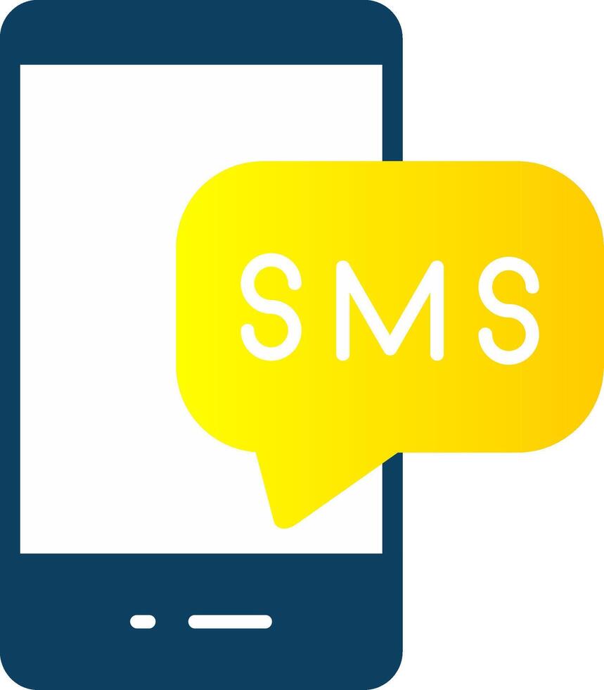 SMS plano degradado icono vector