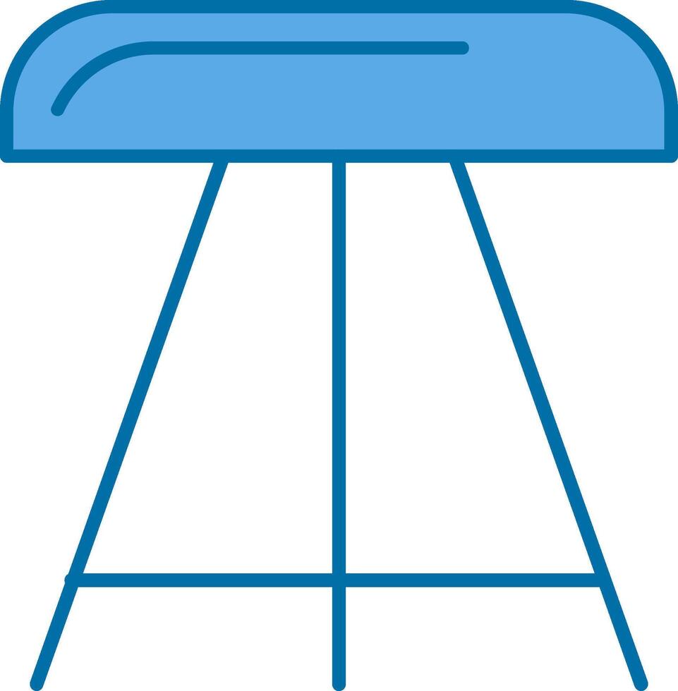 Stool Filled Blue  Icon vector