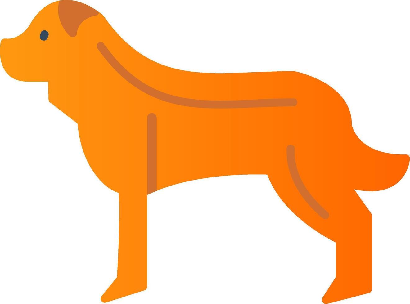 perro plano degradado icono vector