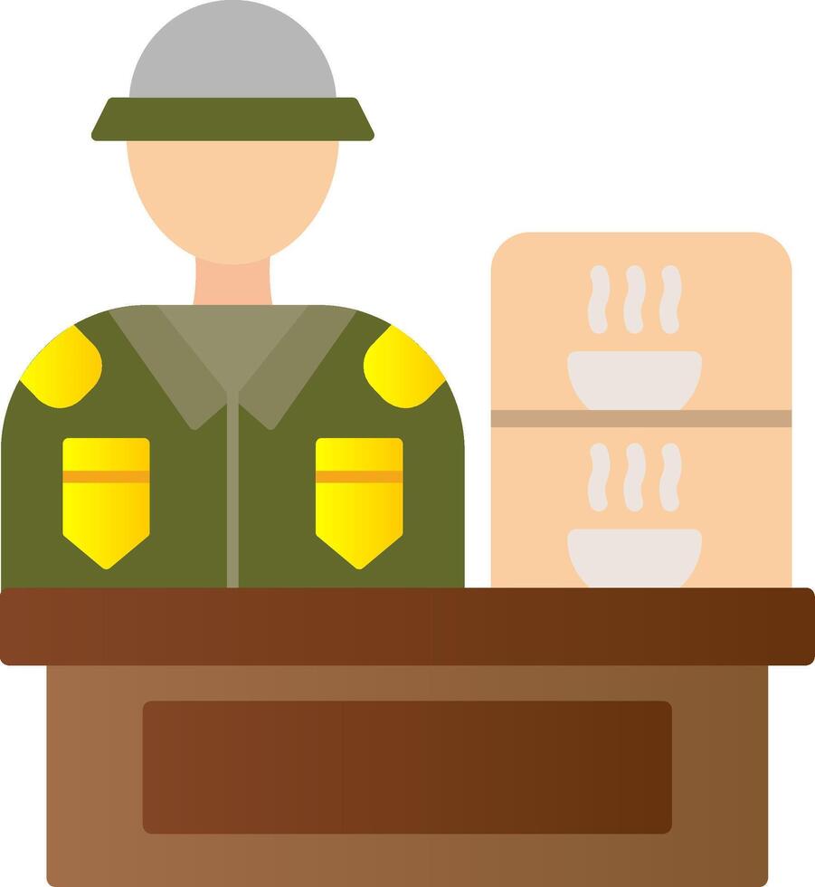 Canteen Flat Gradient  Icon vector