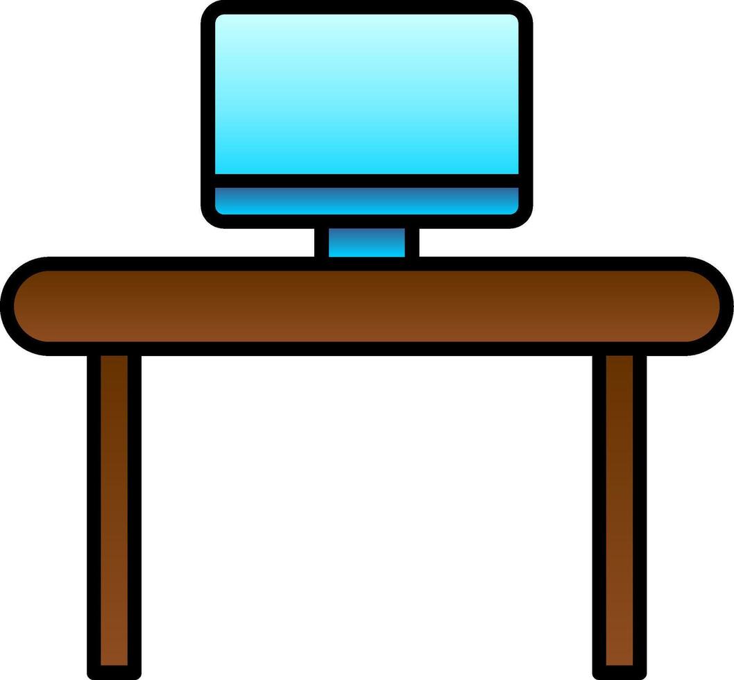 Work Space Line Filled Gradient  Icon vector